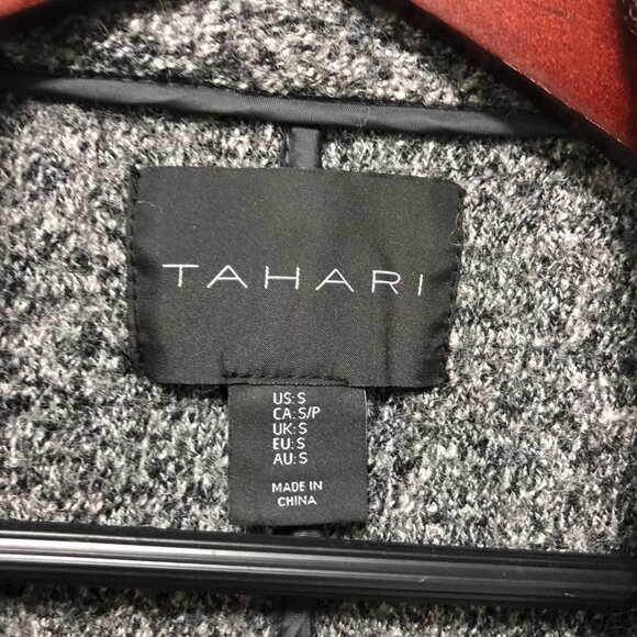 Tahari wool blend jacket small s blazer fitted chic full zip pockets - Picture 3 of 11